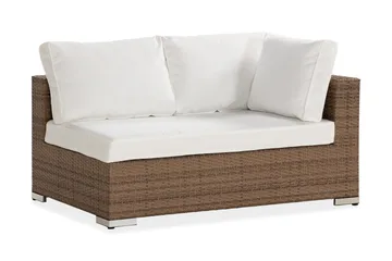 Bahamas Vänstermodul 140 cm - Sand Beige / Vita dynor - Utemöbler & utemiljö - Övrigt utemöbler - Moduler utesoffa
