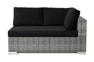 Bahamas Vänstermodul utomhus 140 cm i konstrotting - Grå - Utemöbler & utemiljö - Övrigt utemöbler - Moduler utesoffa