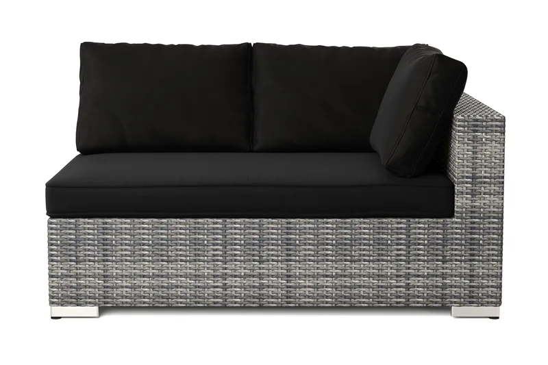 Bahamas Vänstermodul utomhus 140 cm i konstrotting - Grå - Utemöbler & utemiljö - Övrigt utemöbler - Moduler utesoffa