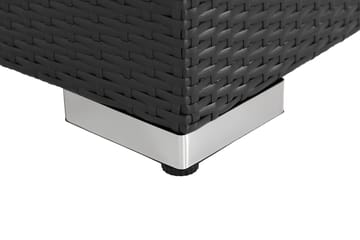 Bahamas Vänstermodul utomhus 140 cm i konstrotting - Svart / Vita dynor - Utemöbler & utemiljö - Övrigt utemöbler - Moduler utesoffa