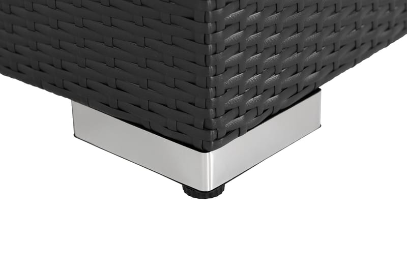 Bahamas Vänstermodul utomhus 140 cm i konstrotting - Svart / Vita dynor - Utemöbler & utemiljö - Övrigt utemöbler - Moduler utesoffa