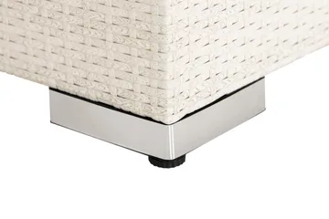 Bahamas Vänstermodul utomhus 140 cm i konstrotting - Vit / Ljusgrå dynor - Utemöbler & utemiljö - Övrigt utemöbler - Moduler utesoffa