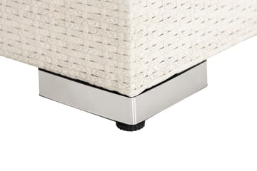 Bahamas Vänstermodul utomhus 140 cm i konstrotting - Vit / Ljusgrå dynor - Utemöbler & utemiljö - Övrigt utemöbler - Moduler utesoffa