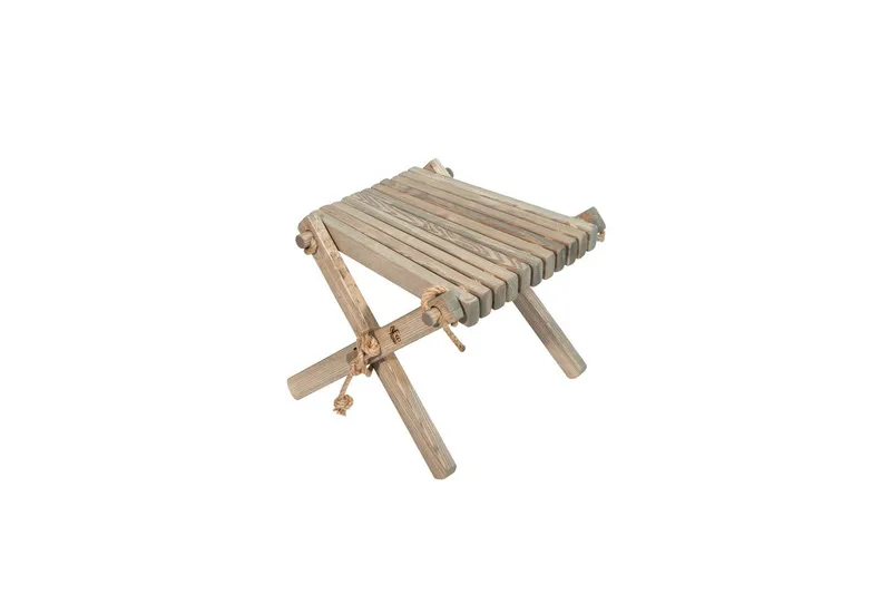 Fotpall EcoFurn Lilli Ask Oljad Grå, Ask Oljad Grå