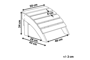 Fotstöd Adirondack Ljus trä - Ljus trä - Utemöbler & utemiljö - Övrigt utemöbler - Moduler utesoffa