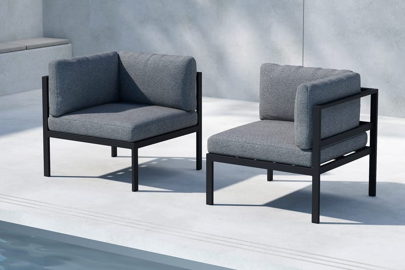 Hörnmodul Copacabana 74 cm Utomhus - Svart - Utemöbler & utemiljö - Övrigt utemöbler - Moduler utesoffa