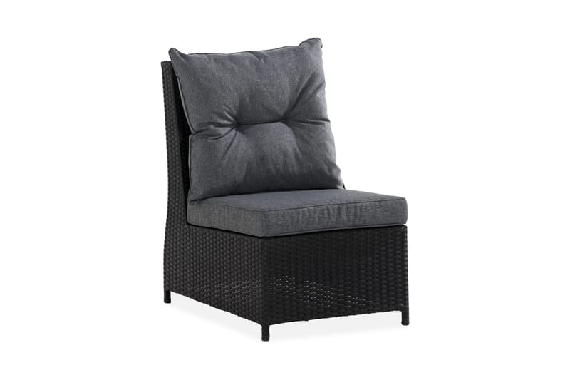 James Mittmodul utomhus i konstrotting, Svart / Gr å dynor