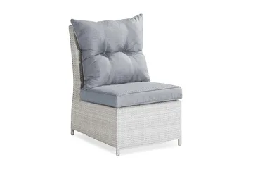 James Mittmodul utomhus i konstrotting - Vit / Ljusgrå dynor - Utemöbler & utemiljö - Övrigt utemöbler - Moduler utesoffa - Mittmodul utesoffa