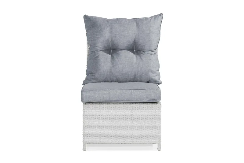 James Mittmodul utomhus i konstrotting - Vit / Ljusgrå dynor - Utemöbler & utemiljö - Övrigt utemöbler - Moduler utesoffa - Mittmodul utesoffa