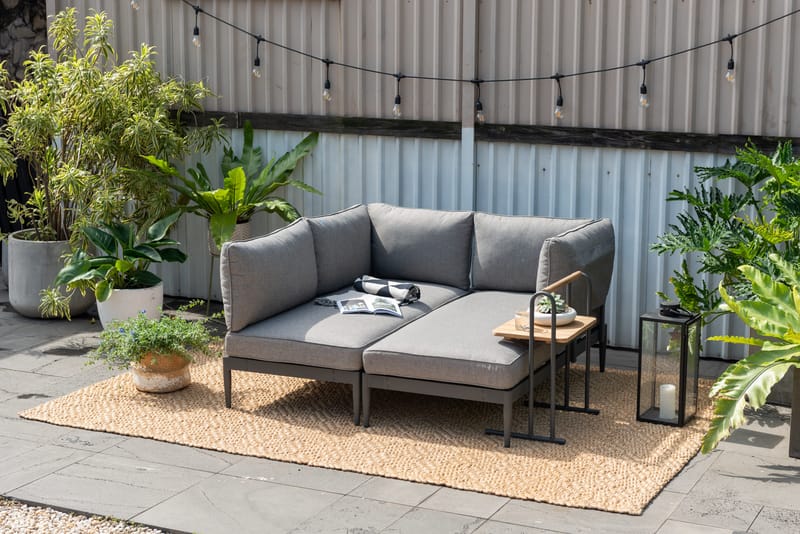 L-Soffa Utomhus TOPAZ 4-sits - magnesiumgrå - Utemöbler & utemiljö - Loungemöbler - Loungesoffor