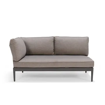 L-Soffa Utomhus TOPAZ 4-sits - magnesiumgrå - Utemöbler & utemiljö - Loungemöbler - Loungesoffor
