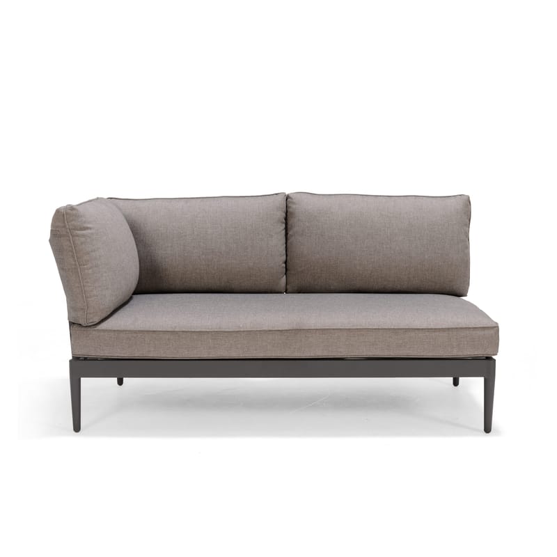 L-Soffa Utomhus TOPAZ 4-sits - magnesiumgrå - Utemöbler & utemiljö - Loungemöbler - Loungesoffor