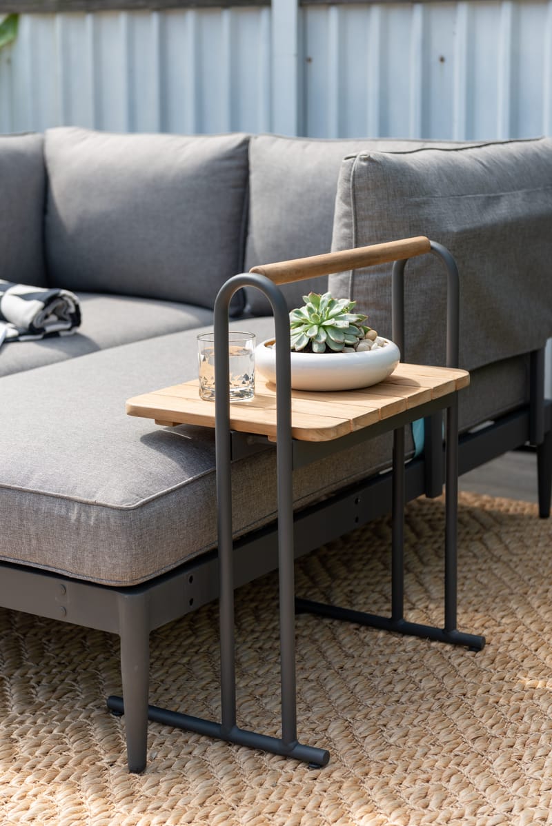 L-Soffa Utomhus TOPAZ 4-sits - magnesiumgrå - Utemöbler & utemiljö - Loungemöbler - Loungesoffor