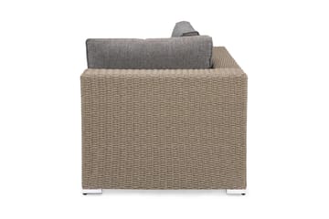 Marcus Hörnmodul utomhus med Dyna i konstrotting - Grå / Grå dynor - Utemöbler & utemiljö - Övrigt utemöbler - Moduler utesoffa