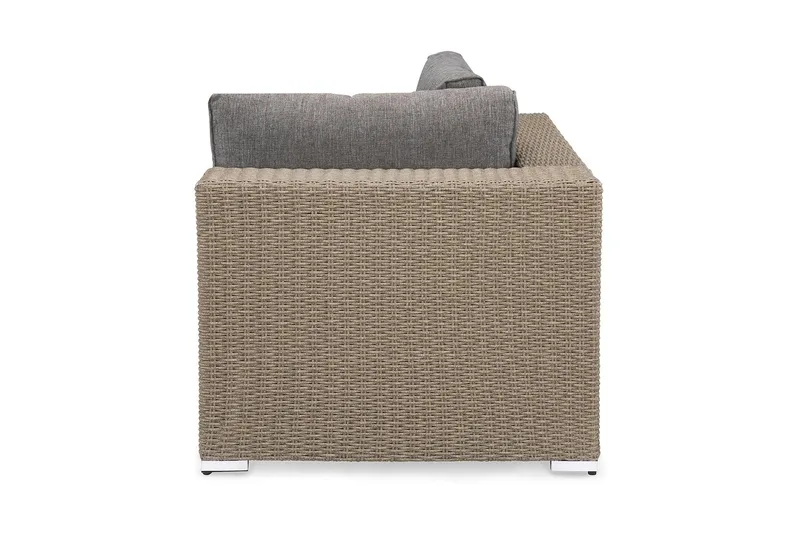 Marcus Hörnmodul utomhus med Dyna i konstrotting - Grå / Grå dynor - Utemöbler & utemiljö - Övrigt utemöbler - Moduler utesoffa