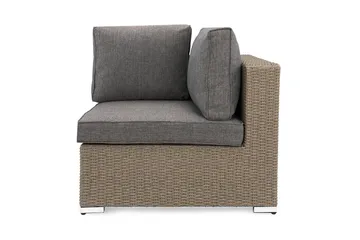 Marcus Hörnmodul utomhus med Dyna i konstrotting - Grå / Grå dynor - Utemöbler & utemiljö - Övrigt utemöbler - Moduler utesoffa