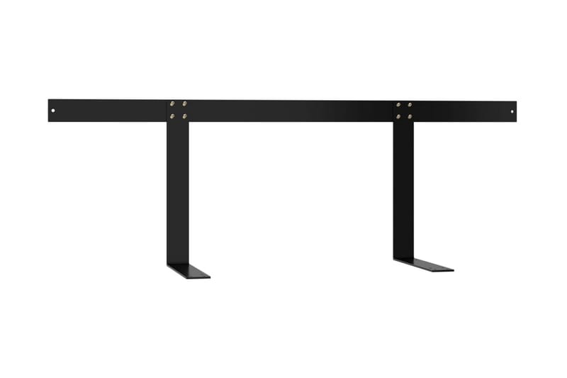 Ryggstöd för pallsoffa svart 110 cm järn - Svart - Balkongstol - Fotpall & pall utomhus - Pall utomhus