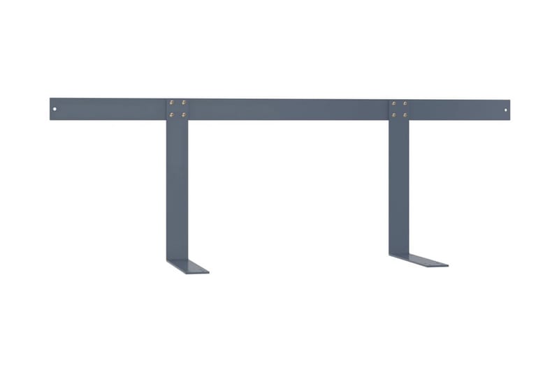 Ryggstöd för pallsoffa ljusgrå 110 cm järn - Grå - Balkongstol - Fotpall & pall utomhus - Pall utomhus