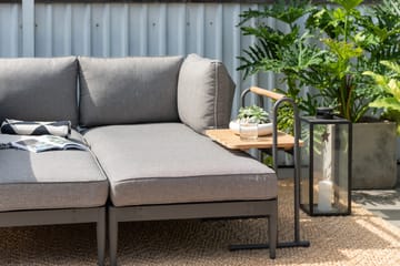 Soffa för utomhusbruk TOPAZ vänster/höger 2-sitssoffa - trä/grå - Utemöbler & utemiljö - Övrigt utemöbler - Moduler utesoffa