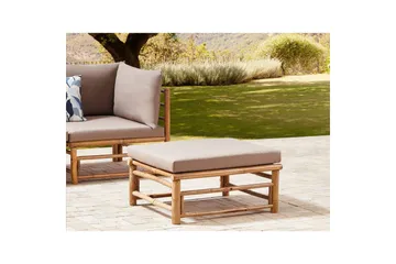 Trädgårdsfotpall Cerreto Beige/ljust trä - Beige/ljust trä - Utemöbler & utemiljö - Övrigt utemöbler - Moduler utesoffa