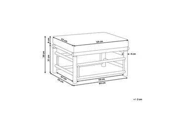 Trädgårdsfotpall Cerreto Vit/ljust trä - Vit/ljust trä - Utemöbler & utemiljö - Övrigt utemöbler - Moduler utesoffa
