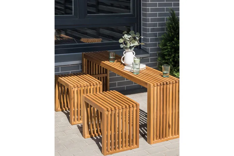 Trädgårdsstol set om 3 Bellano - Utemöbler & utemiljö - Övrigt utemöbler - Moduler utesoffa - Fotpall & pall utomhus