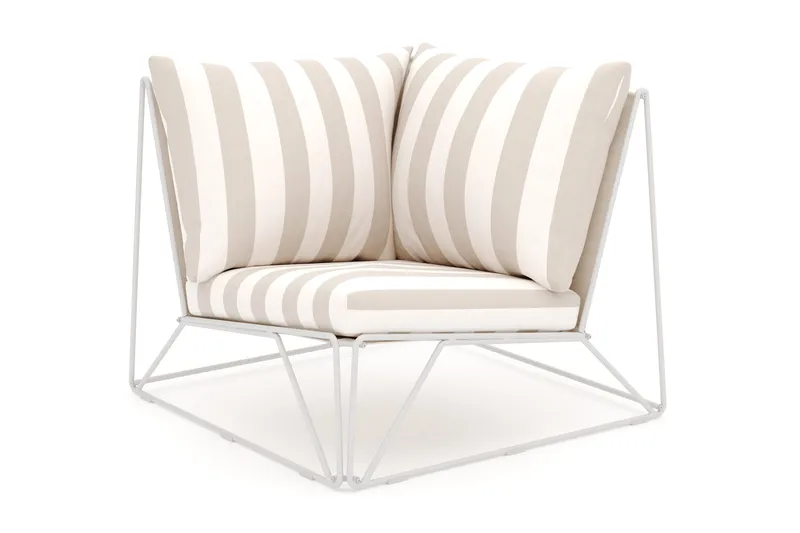 Usteryd hörnmodul utomhus, Beige/Striped