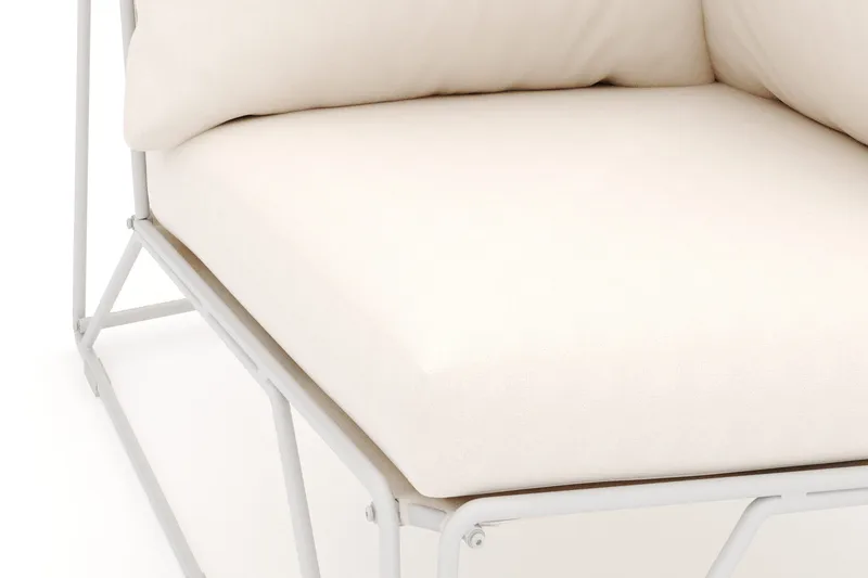 Usteryd hörnmodul utomhus i järn med vattenavisande dyna i beige - Beige - Utemöbler & utemiljö - Övrigt utemöbler - Moduler utesoffa