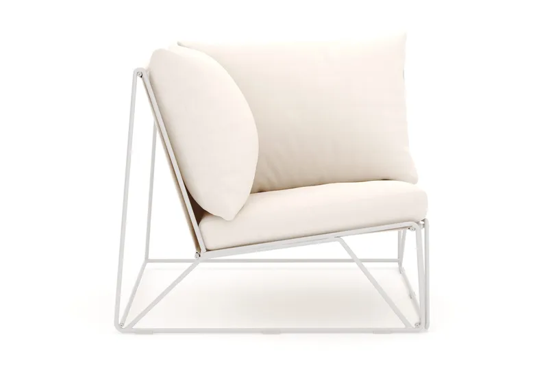 Usteryd hörnmodul utomhus i järn med vattenavisande dyna i beige - Beige - Utemöbler & utemiljö - Övrigt utemöbler - Moduler utesoffa