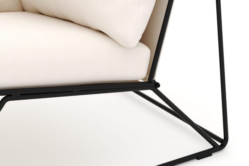 Usteryd hörnmodul utomhus i järn med vattenavisande dyna i beige - Svart - Utemöbler & utemiljö - Övrigt utemöbler - Moduler utesoffa