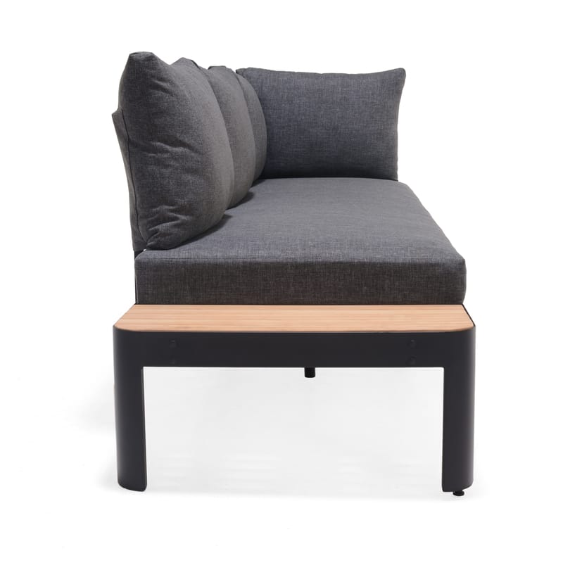 Utomhus modulsoffa Portals 3-sits - svart - Utemöbler & utemiljö - Loungemöbler - Loungesoffor