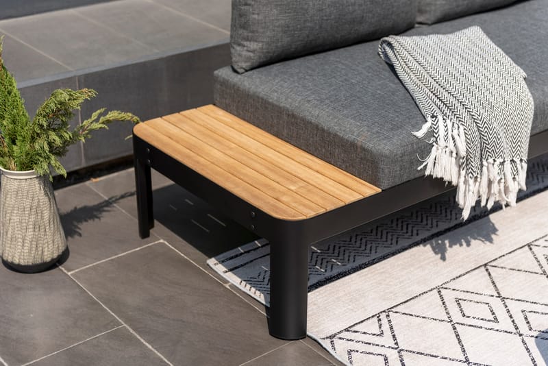 Utomhus modulsoffa Portals 3-sits - svart - Utemöbler & utemiljö - Loungemöbler - Loungesoffor