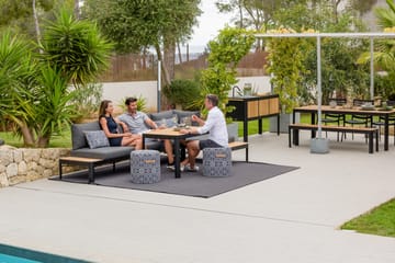 Utomhus modulsoffa Portals 3-sits - svart - Utemöbler & utemiljö - Loungemöbler - Loungesoffor