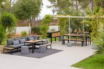 Utomhus modulsoffa Portals 3-sits - svart - Utemöbler & utemiljö - Loungemöbler - Loungesoffor