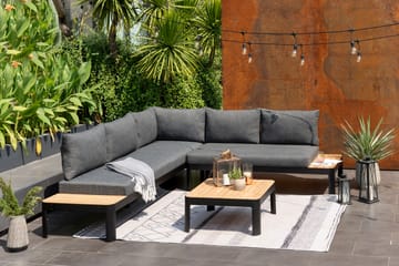 Utomhus modulsoffa Portals 3-sits - svart - Utemöbler & utemiljö - Loungemöbler - Loungesoffor