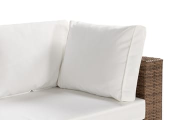 Vänstermodul Bahamas 140 cm - Sand Beige / Vita dynor - Utemöbler & utemiljö - Övrigt utemöbler - Moduler utesoffa