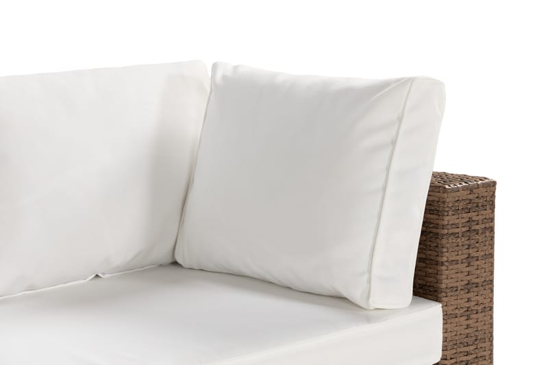 Vänstermodul Bahamas 140 cm - Sand Beige / Vita dynor - Utemöbler & utemiljö - Övrigt utemöbler - Moduler utesoffa