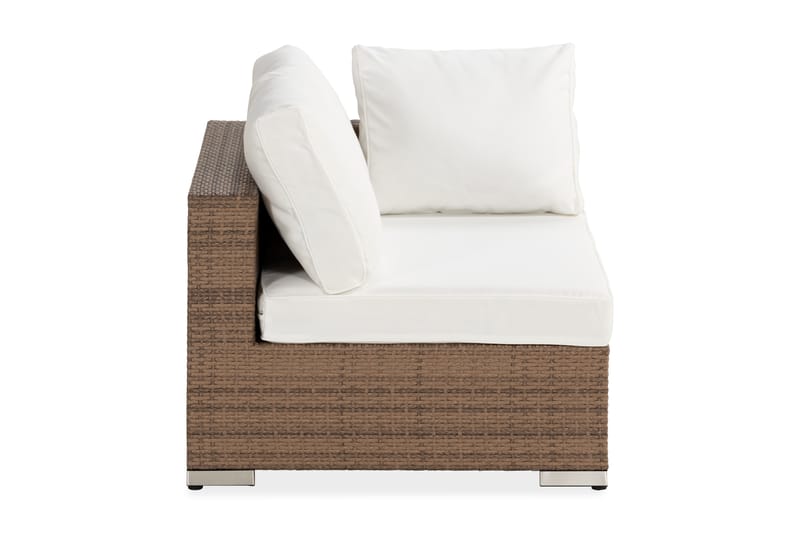 Vänstermodul Bahamas 140 cm - Sand Beige / Vita dynor - Utemöbler & utemiljö - Övrigt utemöbler - Moduler utesoffa