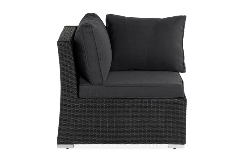 Wisconsin Premium Hörnmodul utomhus i konstrotting - Svart - Utemöbler & utemiljö - Övrigt utemöbler - Moduler utesoffa