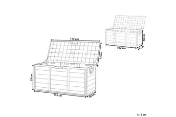 Låda Locarno Beige/grå - Beige/grå - Utemöbler & utemiljö - Utomhusförvaring - Dynförvaring - Dynbox & dynlåda