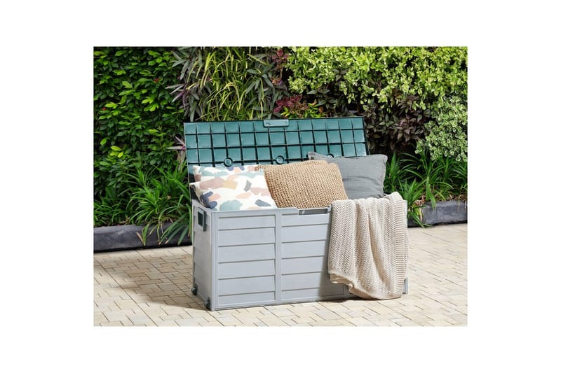 Låda Locarno Grå/grön - Grå/grön - Utemöbler & utemiljö - Utomhusförvaring - Dynförvaring - Dynbox & dynlåda