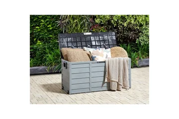 Låda Locarno Grå/svart - Grå/svart - Utemöbler & utemiljö - Utomhusförvaring - Dynförvaring - Dynbox & dynlåda