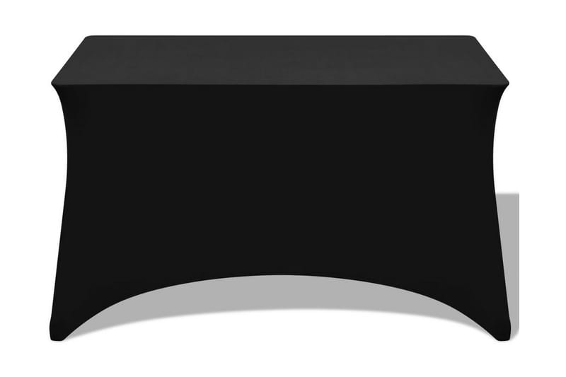 Bordsöverdrag stretch 2 st svart 183x76x74 cm - Svart - Överdrag utemöbler