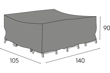 Hillerstorp Möbelskydd 105x140x90 cm Grå - Hillerstorp - Utemöbler & utemiljö - Övrigt utemöbler - Möbelskydd - Överdrag utemöbler