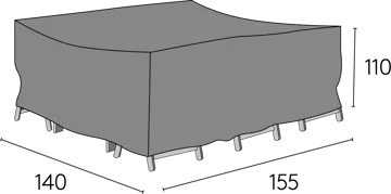 Hillerstorp Möbelskydd 155x140x110 cm Grå - Hillerstorp - Utemöbler & utemiljö - Övrigt utemöbler - Möbelskydd - Överdrag utemöbler