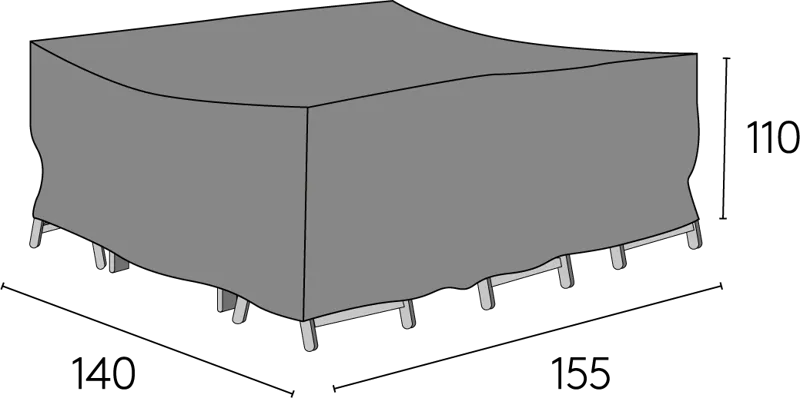 Hillerstorp Möbelskydd 155x140x110 cm Grå - Hillerstorp - Utemöbler & utemiljö - Övrigt utemöbler - Möbelskydd - Överdrag utemöbler