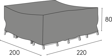 Hillerstorp Möbelskydd 200x220x80 cm Grå - Hillerstorp - Utemöbler & utemiljö - Övrigt utemöbler - Möbelskydd - Överdrag utemöbler
