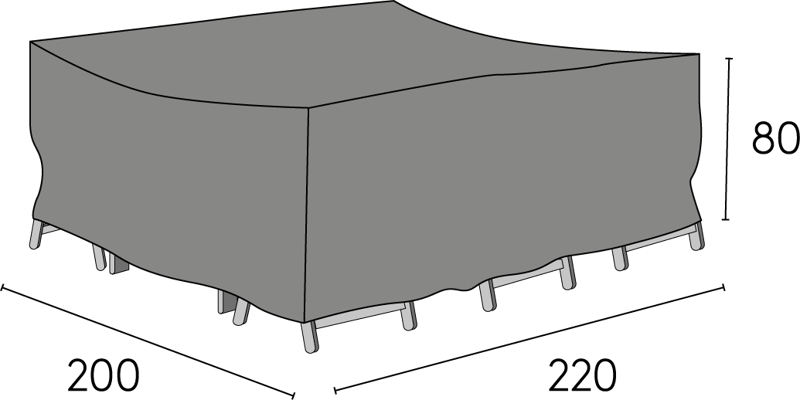 Hillerstorp Möbelskydd 200x220x80 cm Grå - Hillerstorp - Utemöbler & utemiljö - Övrigt utemöbler - Möbelskydd - Överdrag utemöbler