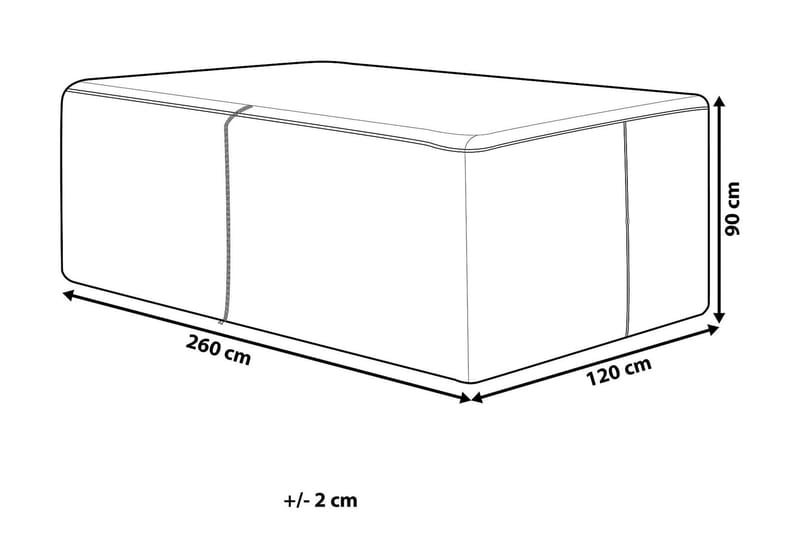 Viareggio Regnskydd 120|260 cm - Grå - Utemöbler & utemiljö - Övrigt utemöbler - Möbelskydd - Överdrag utemöbler