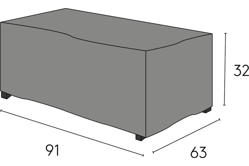 Hillerstorp Möbelskydd Lundamo 63 cm - Grå - Överdrag utemöbler